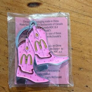 McDonald's Pink and Yellow Boot Keychain